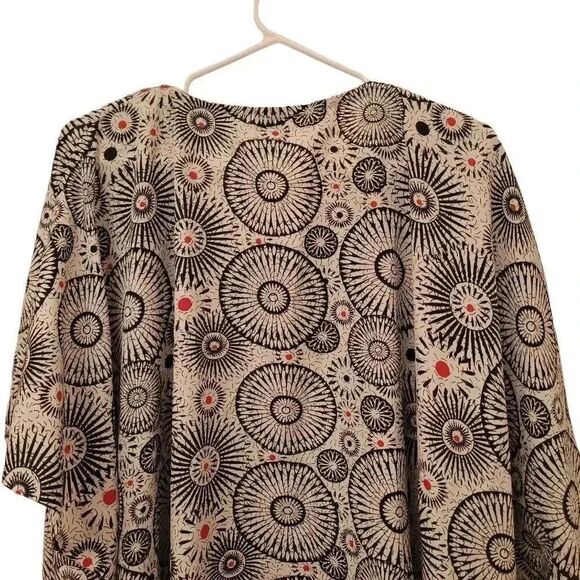 Soybury Women's White & Black Poly Caftan Swim Cover Up - Picture 7 of 13